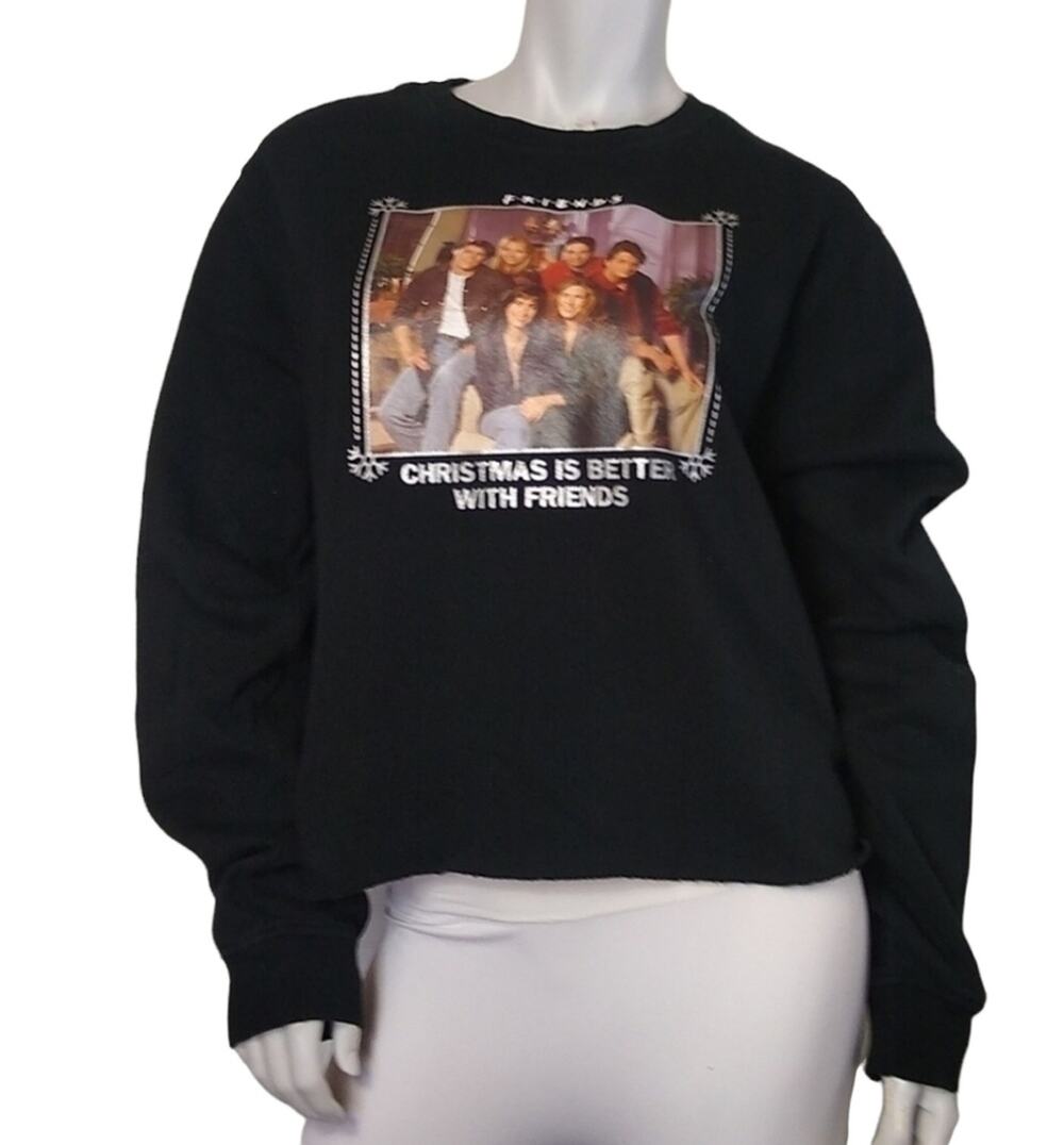Friends Christmas Sweatshirt SZ XL Ripple Junction 90's Retro Style Crew Neck